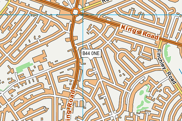 B44 0NE map - OS VectorMap District (Ordnance Survey)