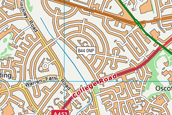 B44 0NP map - OS VectorMap District (Ordnance Survey)