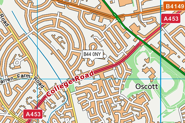 B44 0NY map - OS VectorMap District (Ordnance Survey)