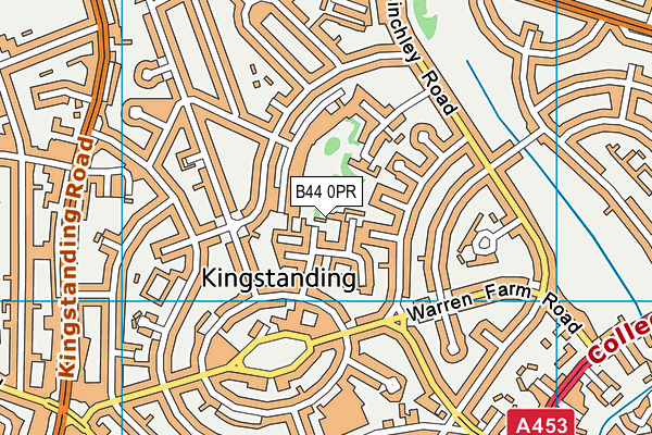 B44 0PR map - OS VectorMap District (Ordnance Survey)