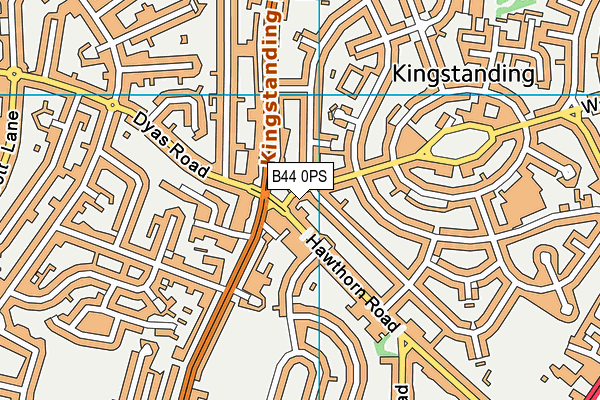 B44 0PS map - OS VectorMap District (Ordnance Survey)