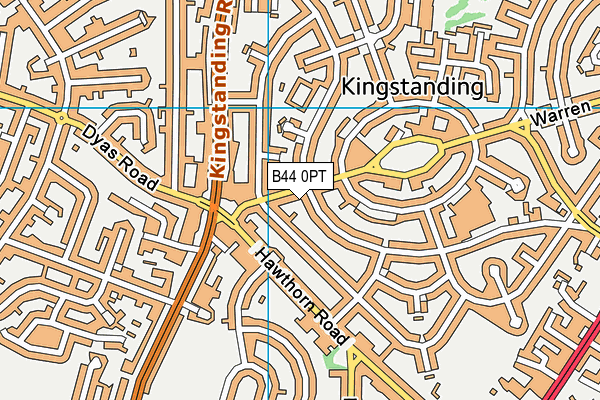 B44 0PT map - OS VectorMap District (Ordnance Survey)