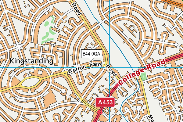 B44 0QA map - OS VectorMap District (Ordnance Survey)