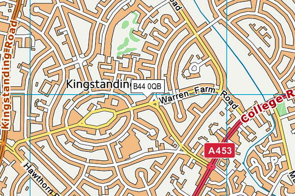 B44 0QB map - OS VectorMap District (Ordnance Survey)