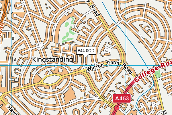 B44 0QD map - OS VectorMap District (Ordnance Survey)