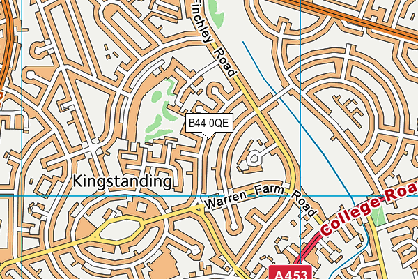B44 0QE map - OS VectorMap District (Ordnance Survey)