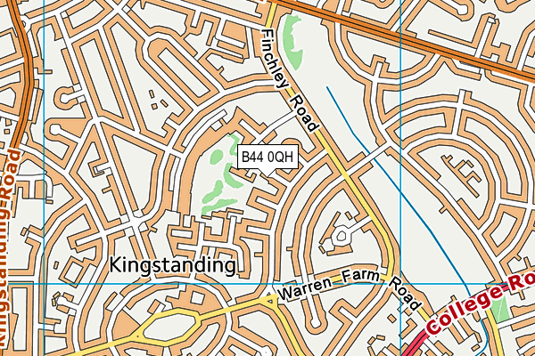 B44 0QH map - OS VectorMap District (Ordnance Survey)