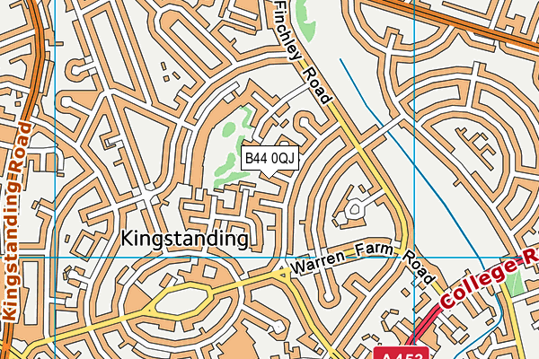 B44 0QJ map - OS VectorMap District (Ordnance Survey)