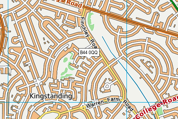 B44 0QQ map - OS VectorMap District (Ordnance Survey)