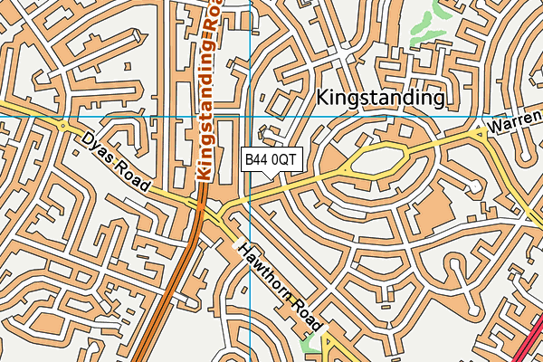 B44 0QT map - OS VectorMap District (Ordnance Survey)