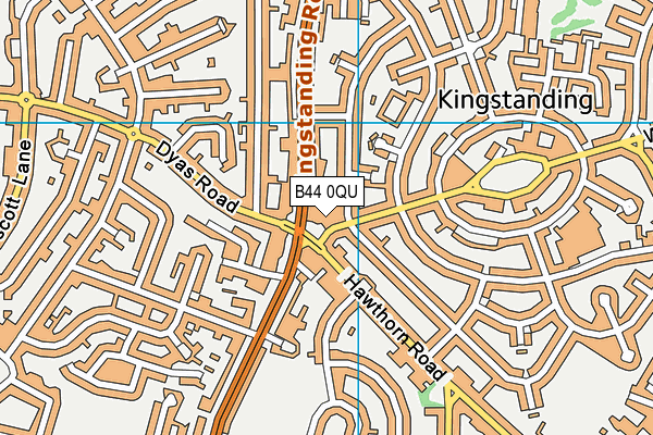 B44 0QU map - OS VectorMap District (Ordnance Survey)