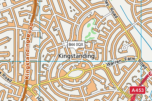 B44 0QX map - OS VectorMap District (Ordnance Survey)