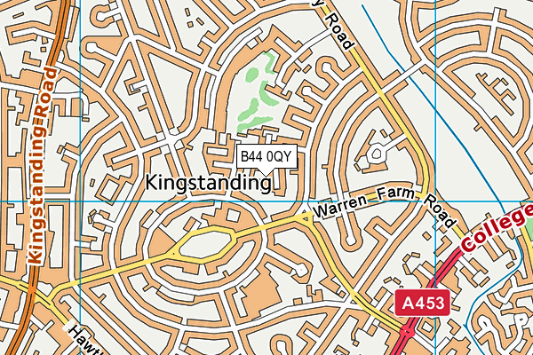 B44 0QY map - OS VectorMap District (Ordnance Survey)