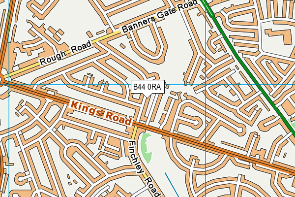 B44 0RA map - OS VectorMap District (Ordnance Survey)