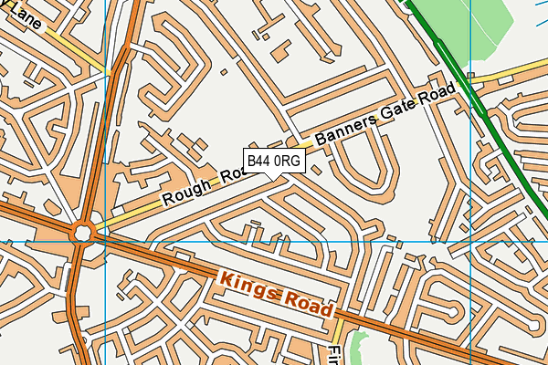 B44 0RG map - OS VectorMap District (Ordnance Survey)