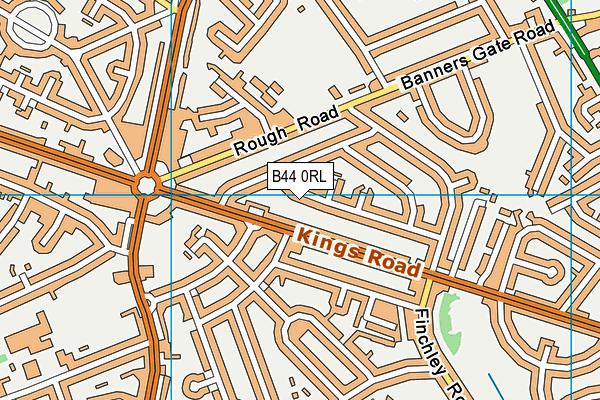 B44 0RL map - OS VectorMap District (Ordnance Survey)