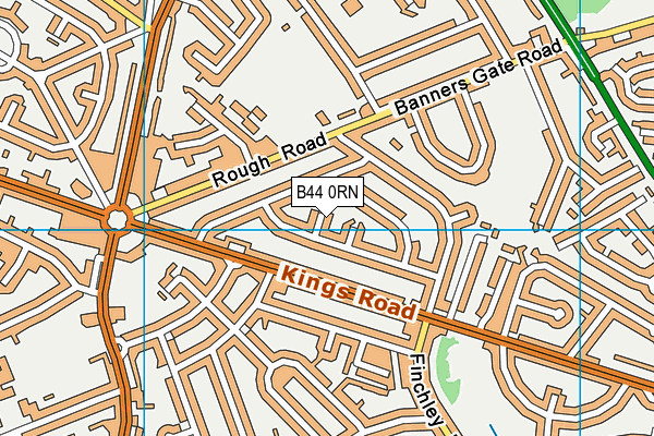 B44 0RN map - OS VectorMap District (Ordnance Survey)