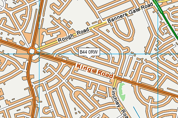 B44 0RW map - OS VectorMap District (Ordnance Survey)