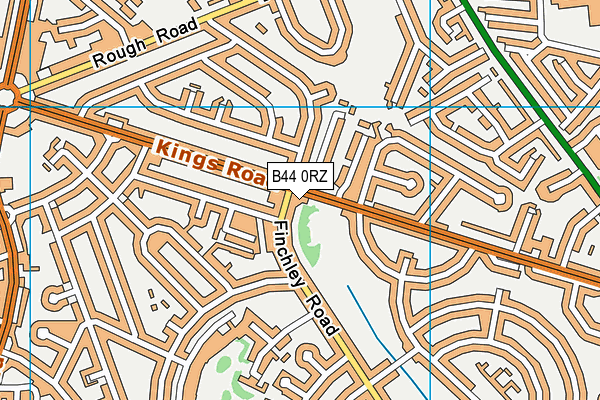 B44 0RZ map - OS VectorMap District (Ordnance Survey)