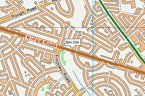 B44 0SA map - OS VectorMap District (Ordnance Survey)