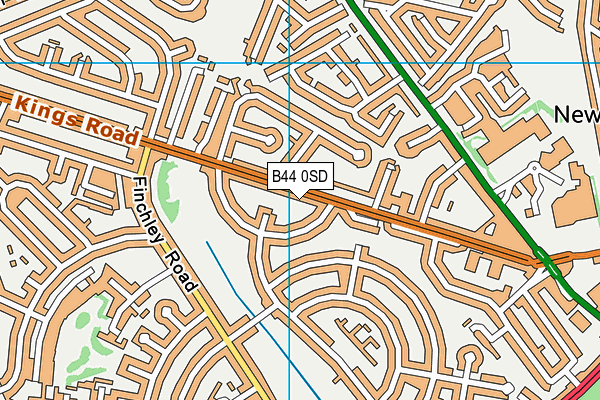 B44 0SD map - OS VectorMap District (Ordnance Survey)