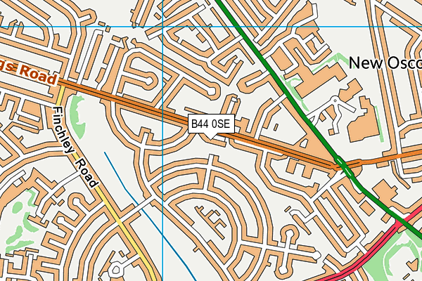 B44 0SE map - OS VectorMap District (Ordnance Survey)