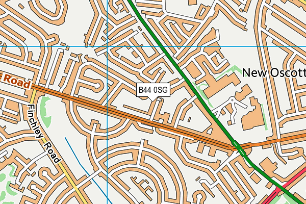 B44 0SG map - OS VectorMap District (Ordnance Survey)
