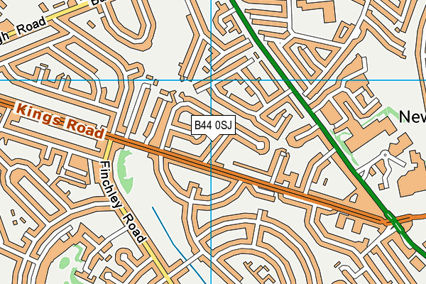 B44 0SJ map - OS VectorMap District (Ordnance Survey)