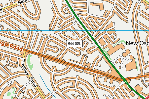 B44 0SL map - OS VectorMap District (Ordnance Survey)