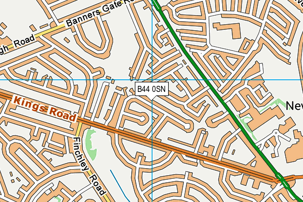 B44 0SN map - OS VectorMap District (Ordnance Survey)