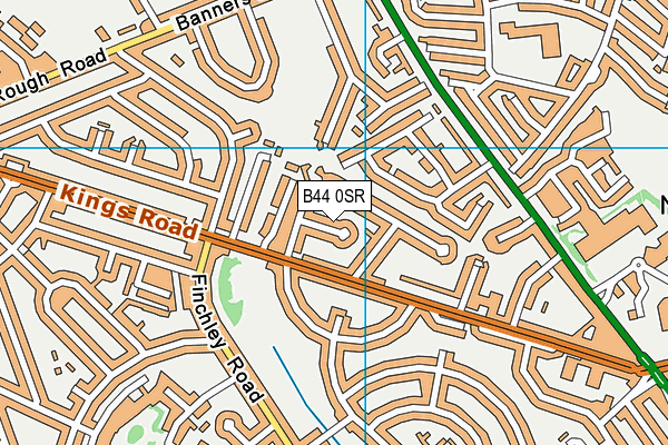 B44 0SR map - OS VectorMap District (Ordnance Survey)