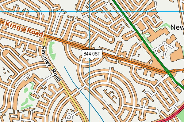 B44 0ST map - OS VectorMap District (Ordnance Survey)