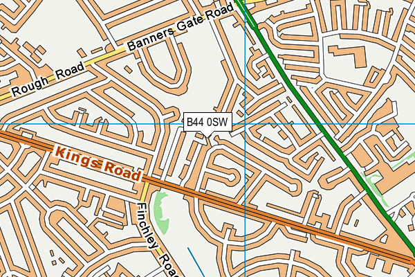 B44 0SW map - OS VectorMap District (Ordnance Survey)