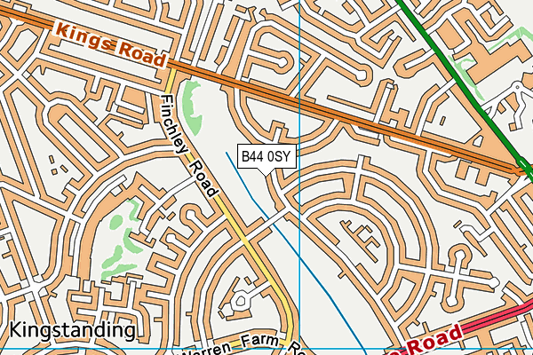 B44 0SY map - OS VectorMap District (Ordnance Survey)