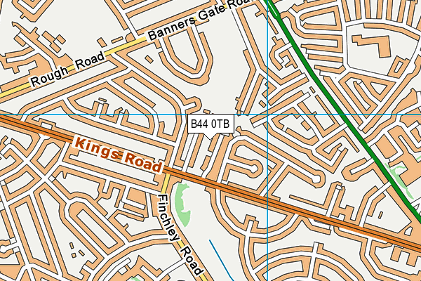 B44 0TB map - OS VectorMap District (Ordnance Survey)