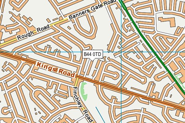 B44 0TD map - OS VectorMap District (Ordnance Survey)