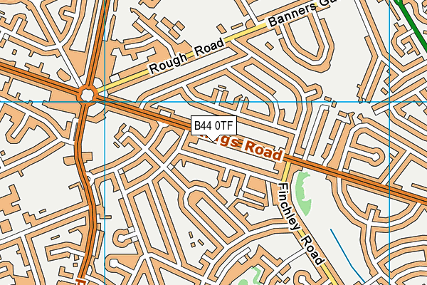 B44 0TF map - OS VectorMap District (Ordnance Survey)