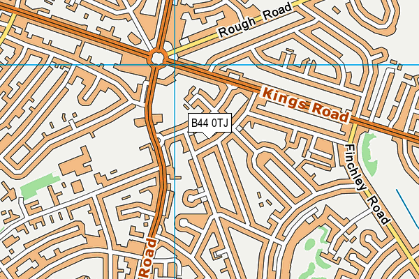 B44 0TJ map - OS VectorMap District (Ordnance Survey)