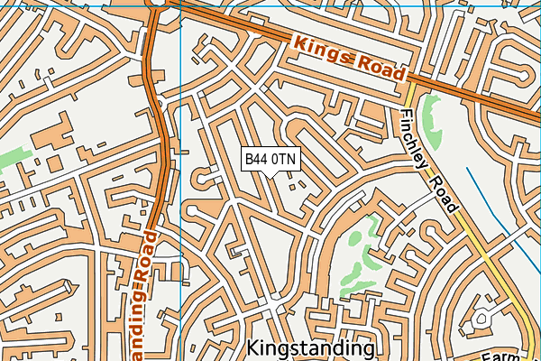B44 0TN map - OS VectorMap District (Ordnance Survey)