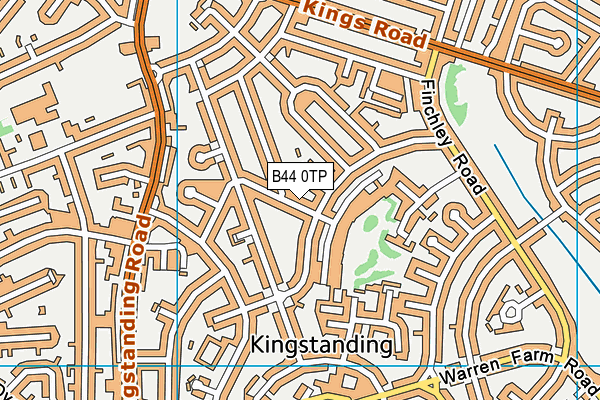 B44 0TP map - OS VectorMap District (Ordnance Survey)