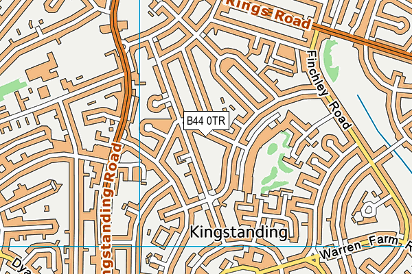 B44 0TR map - OS VectorMap District (Ordnance Survey)