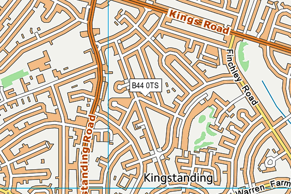 B44 0TS map - OS VectorMap District (Ordnance Survey)