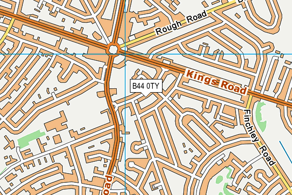 B44 0TY map - OS VectorMap District (Ordnance Survey)