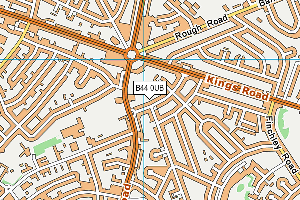 B44 0UB map - OS VectorMap District (Ordnance Survey)