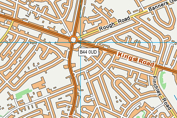 B44 0UD map - OS VectorMap District (Ordnance Survey)