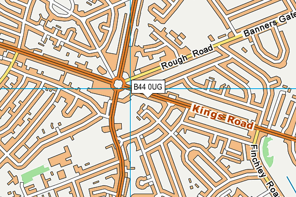 B44 0UG map - OS VectorMap District (Ordnance Survey)