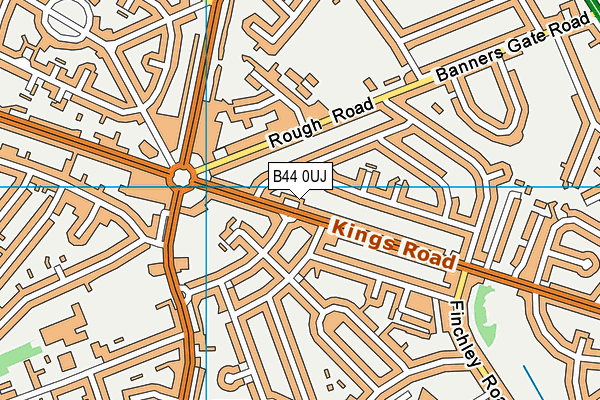 B44 0UJ map - OS VectorMap District (Ordnance Survey)