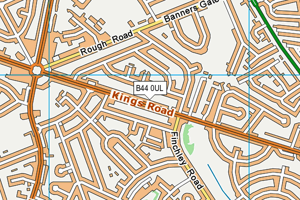 B44 0UL map - OS VectorMap District (Ordnance Survey)