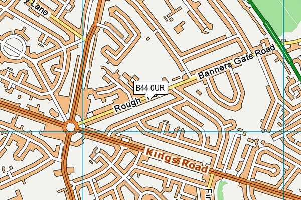 B44 0UR map - OS VectorMap District (Ordnance Survey)