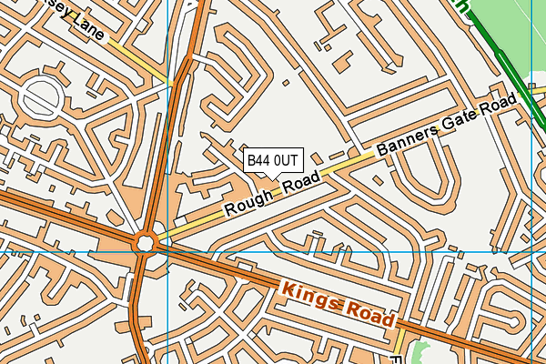 B44 0UT map - OS VectorMap District (Ordnance Survey)